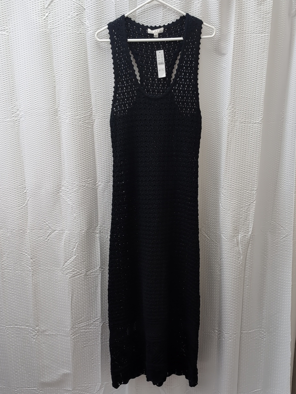 J. Crew Black Crochet Maxi Dress Size Medium